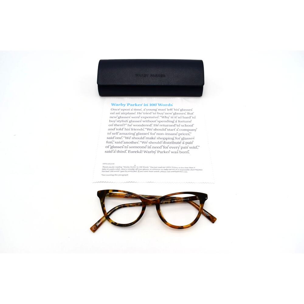 Warby Parker Madeleine N 214 47-18-140mm Tortoise Eyeglass FRAMES ONLY - GOOD